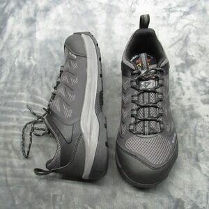 Herman Mens‎ 9 Alloy Toe Work Shoes Gray Safety Boots Rugged Slip Resistant NEW